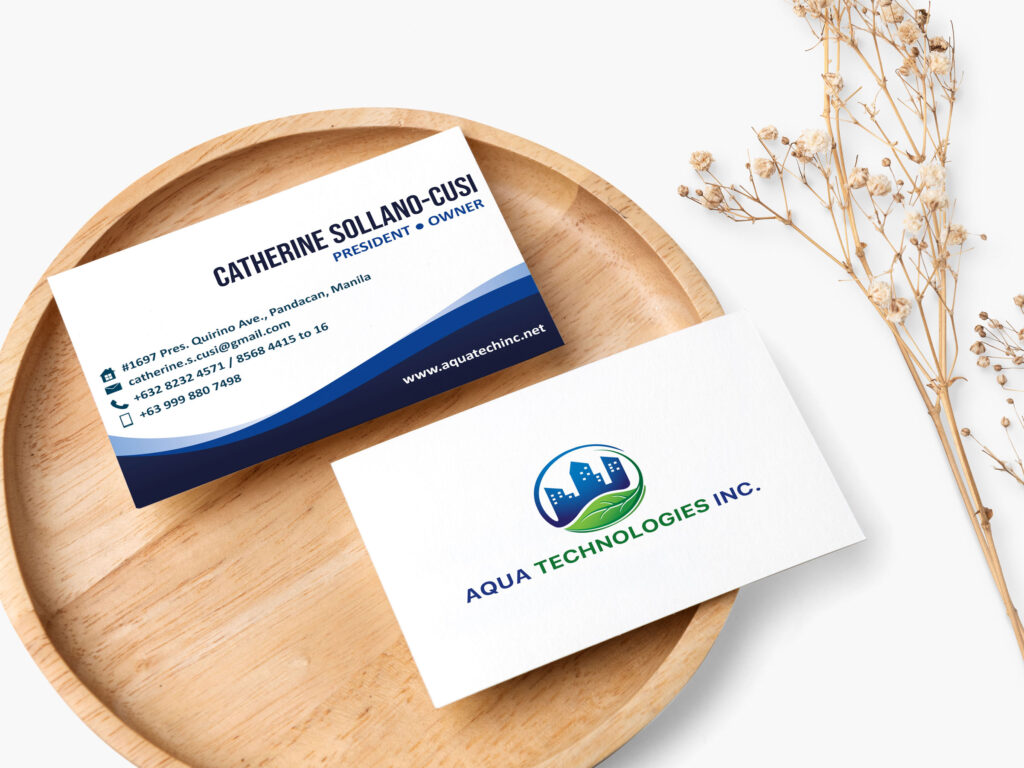 AQUA TECHNOLOGIES INC., Makati, 2023 | www.aquatechinc.net > Designed logo, portfolio, calling cards and website.